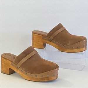 Free People Calabasas Clog Cognac Suede 39.5